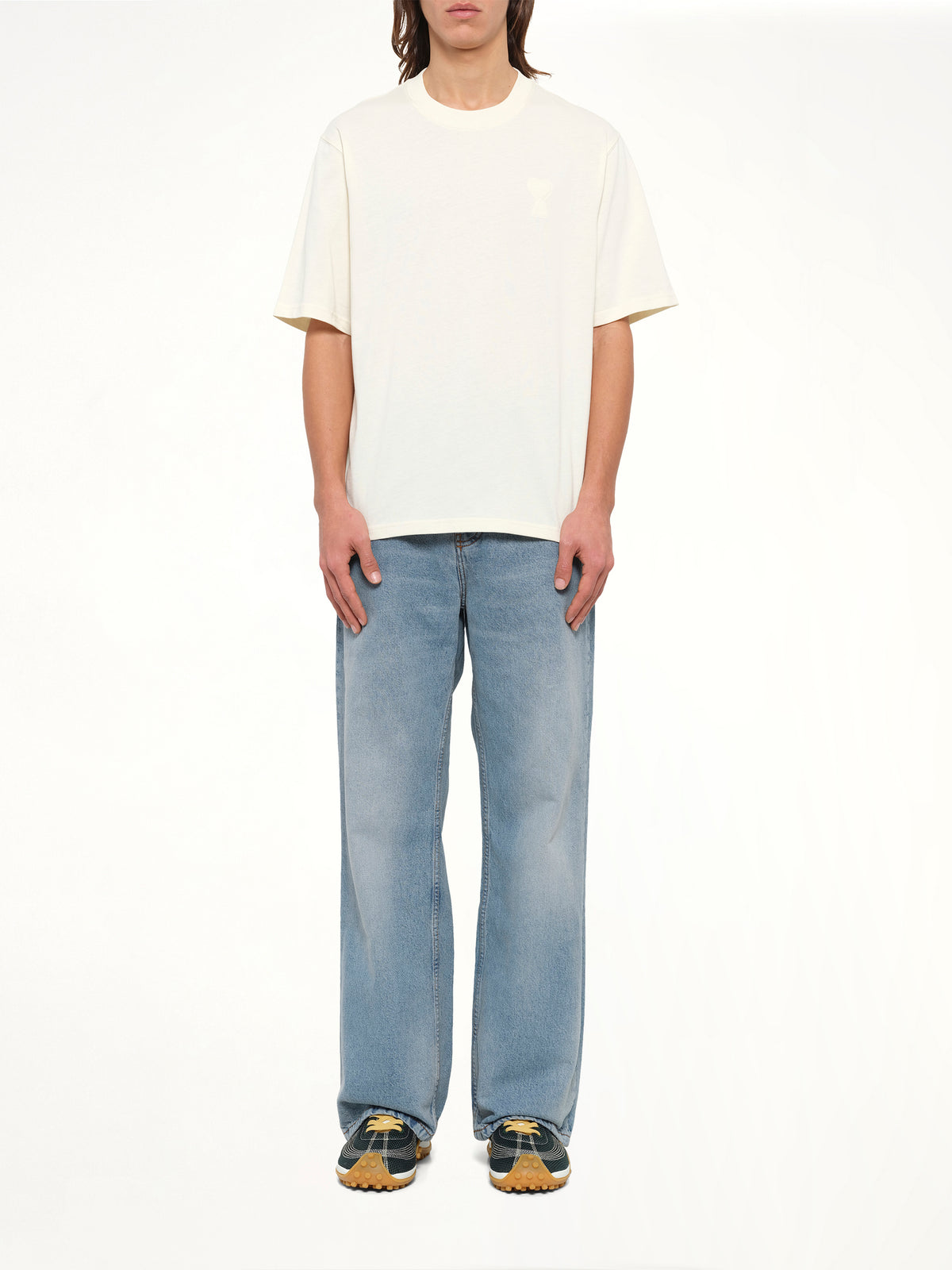 Embossed Ami De Coeur T-Shirt in White