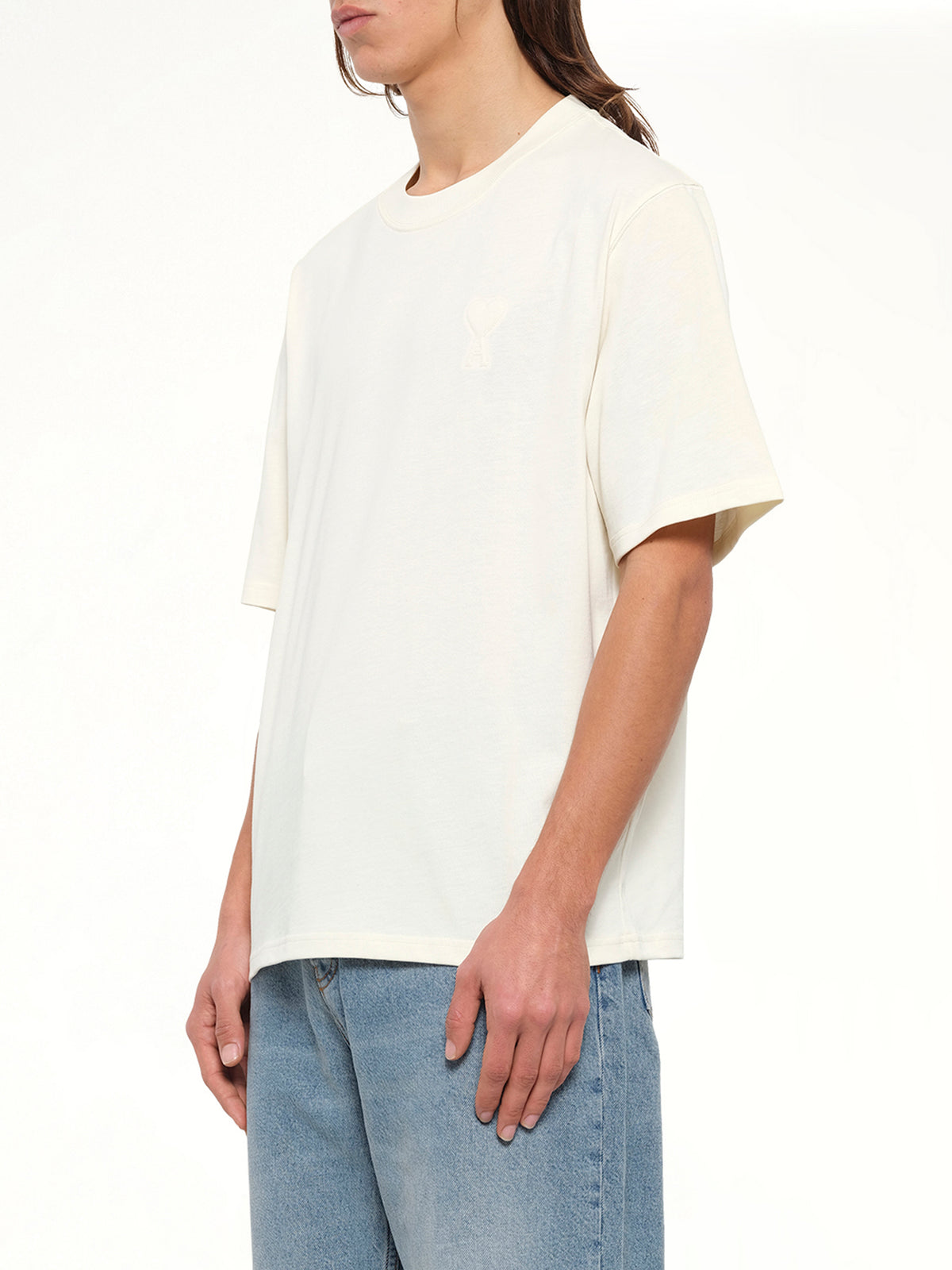 Embossed Ami De Coeur T-Shirt in White