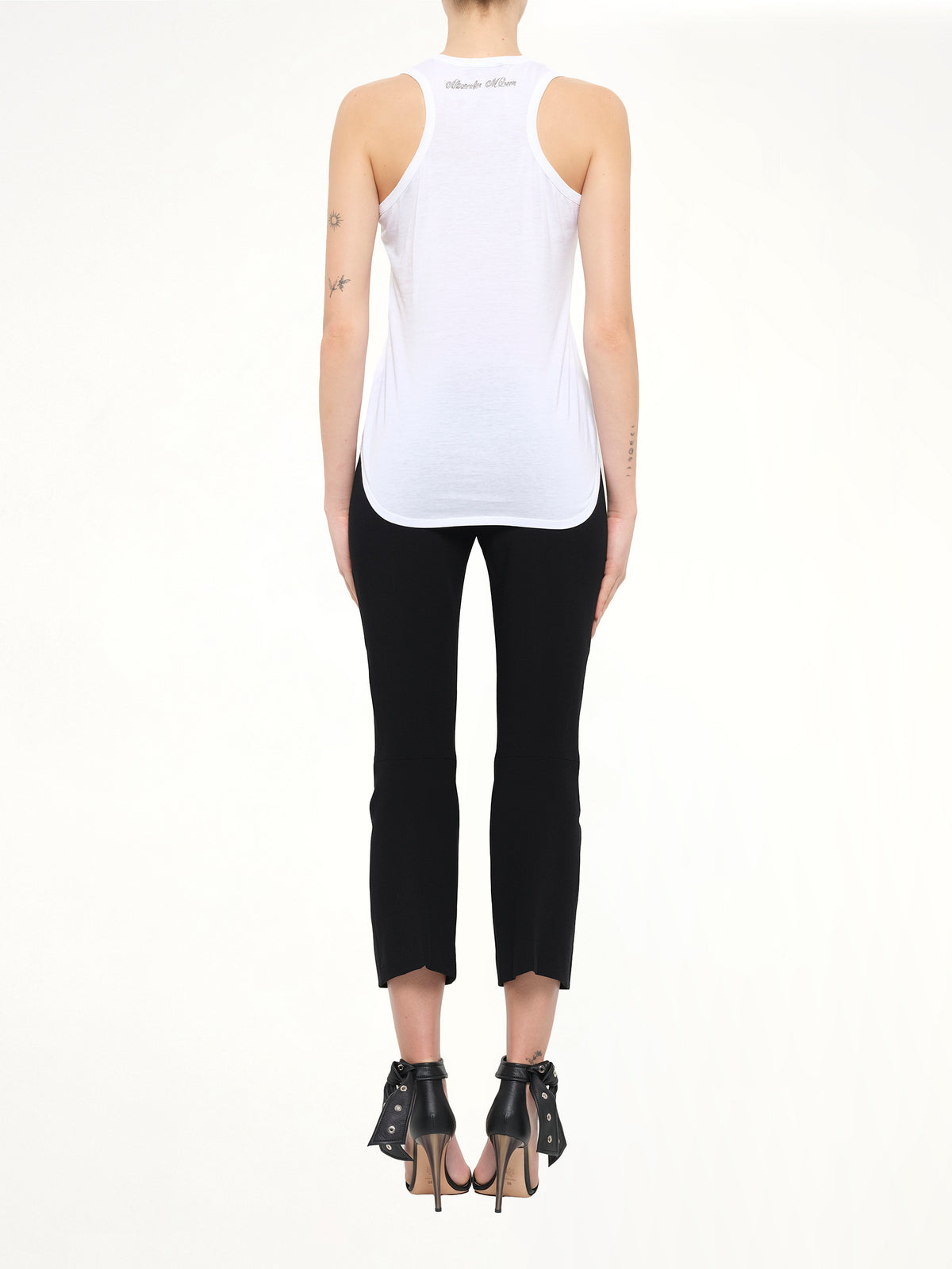 Alexander McQueen Pom Skull T-Shirt in White