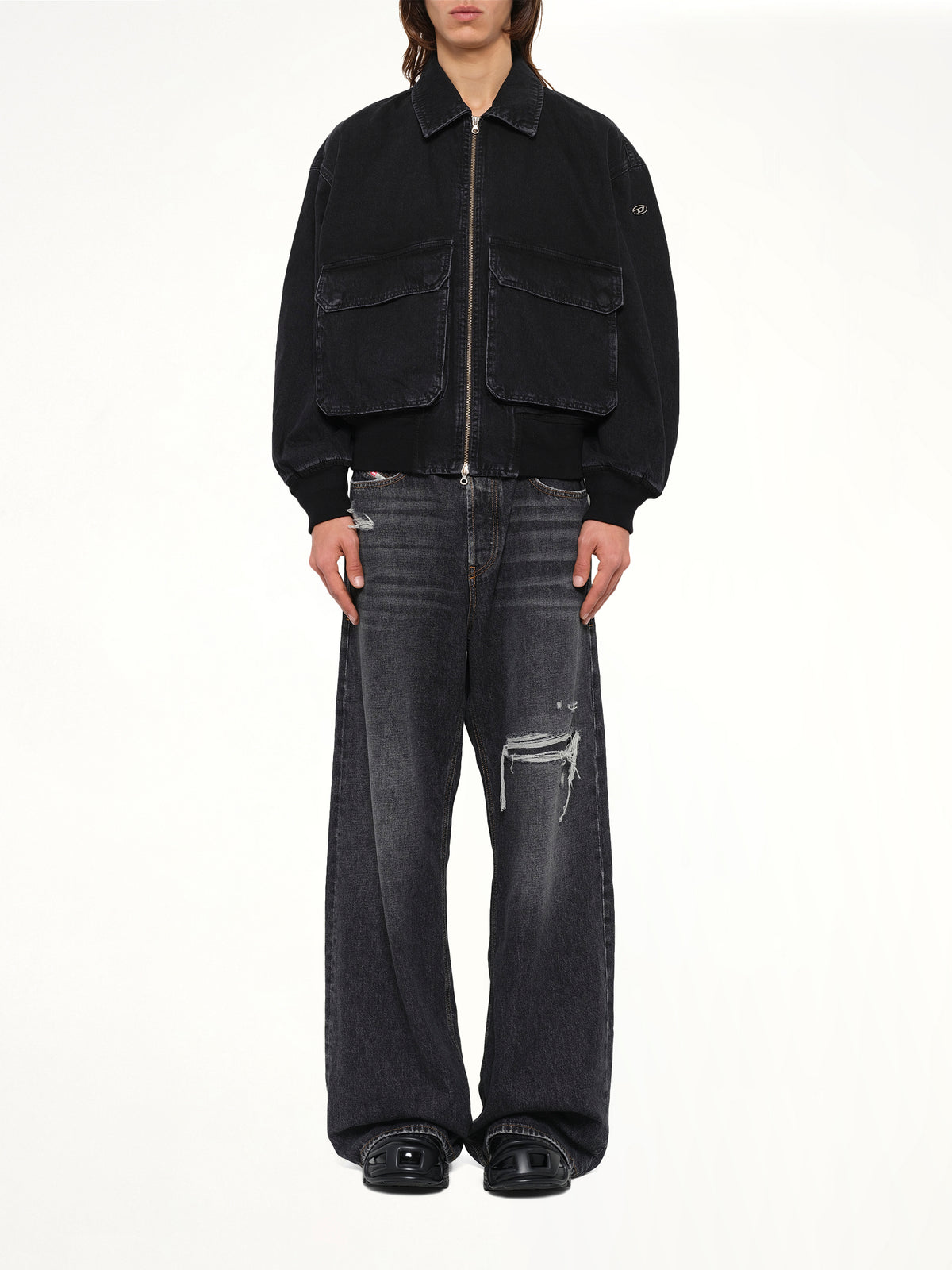 D-KURZ Denim Jacket in Black