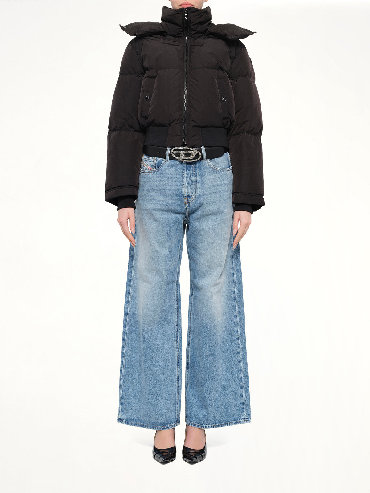 W-PEYT-SHORT-NEW-WD Puffer Jacket in Black