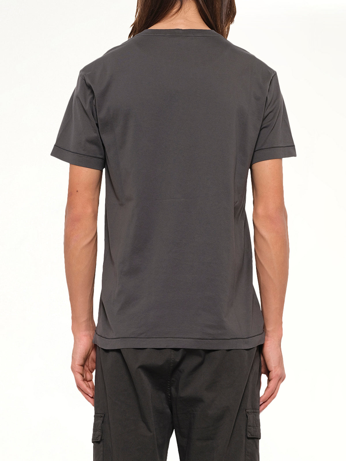 2100027 Cotton Compass T-Shirt in Lead Grey