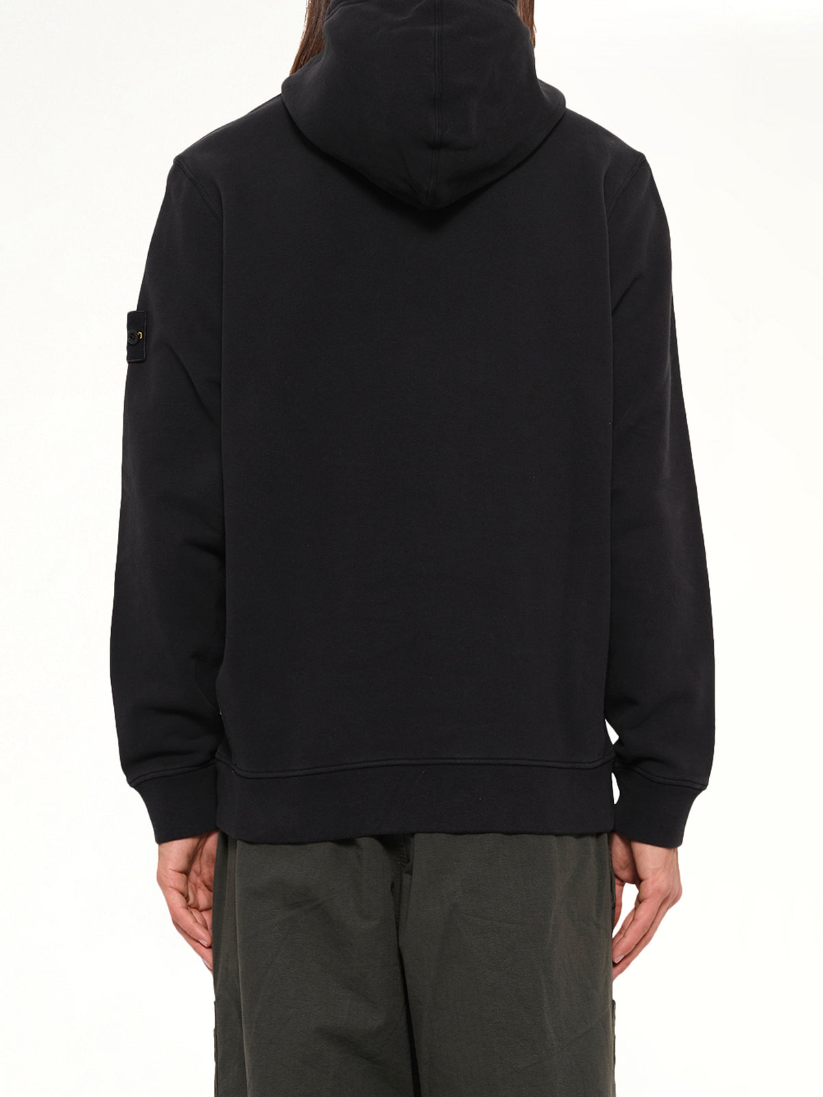 6100048 Brushed Cotton Hoodie in Black