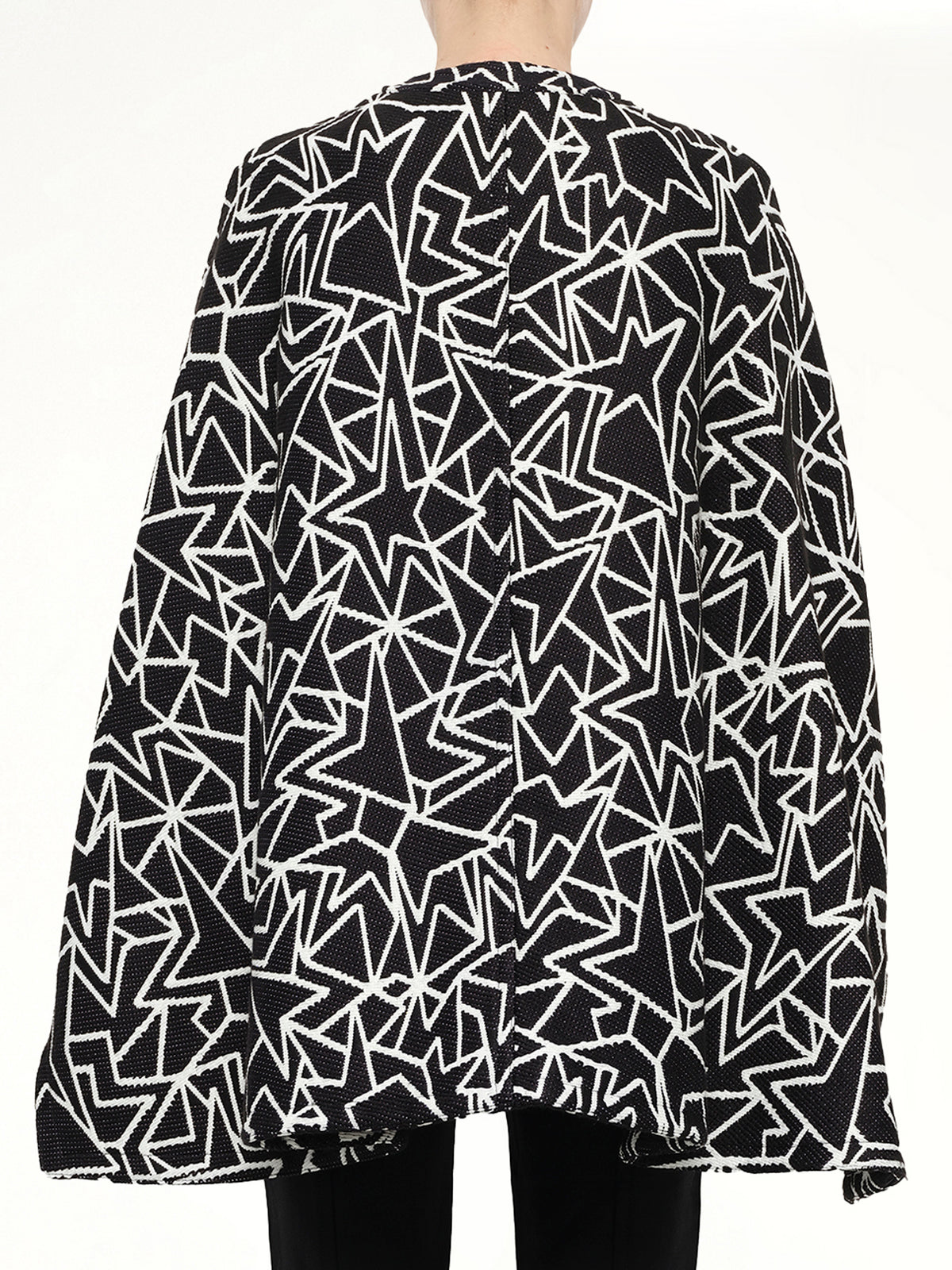 Jacquard Cape in Black