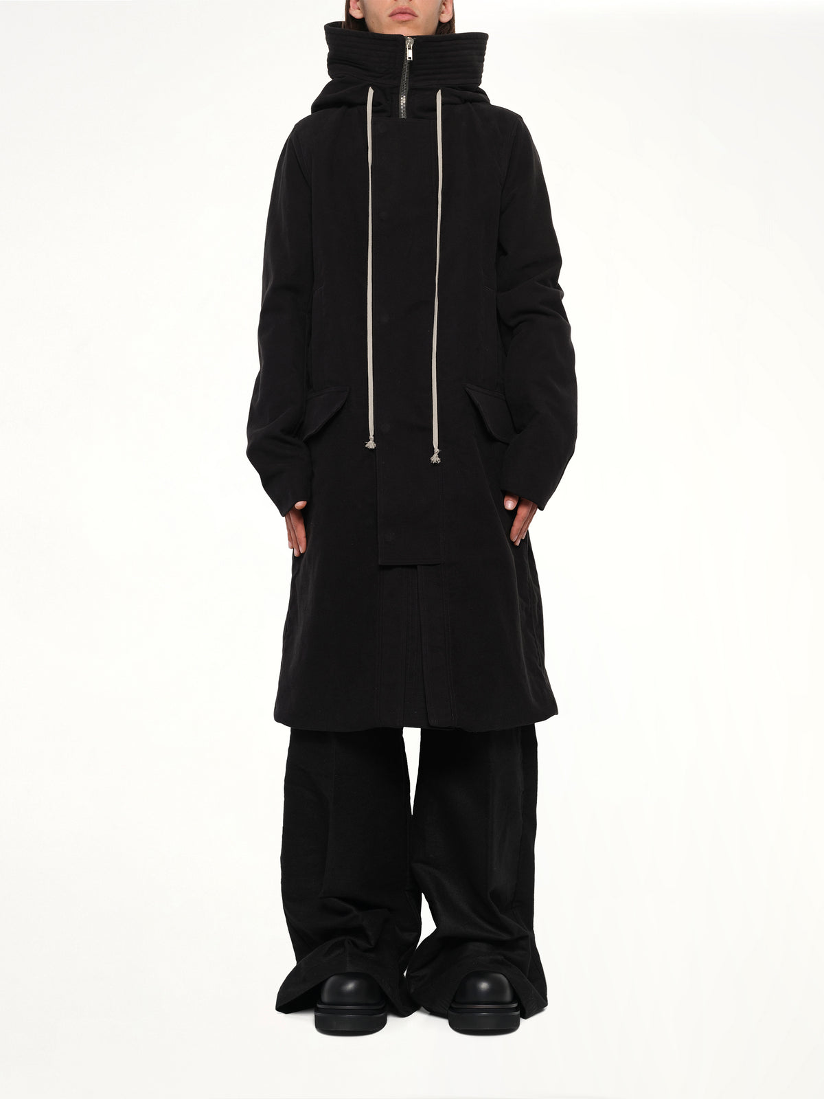 Brushed Twill Megaparka in Black