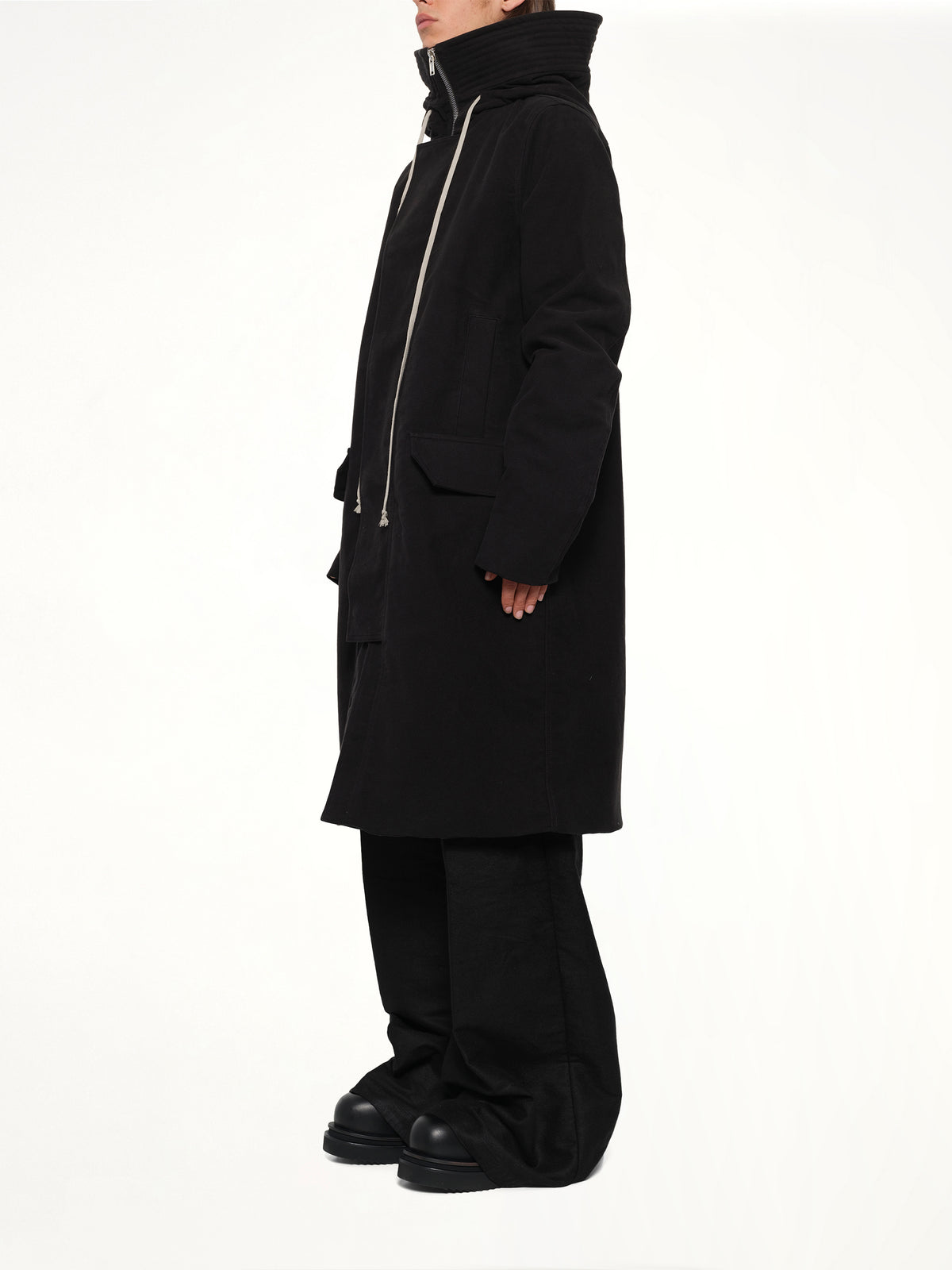 Brushed Twill Megaparka in Black