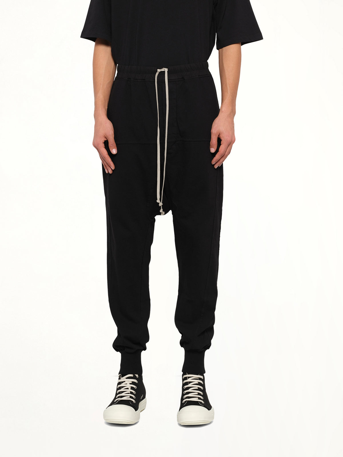 Heavy Jersey Prisoner Drawstring in Black