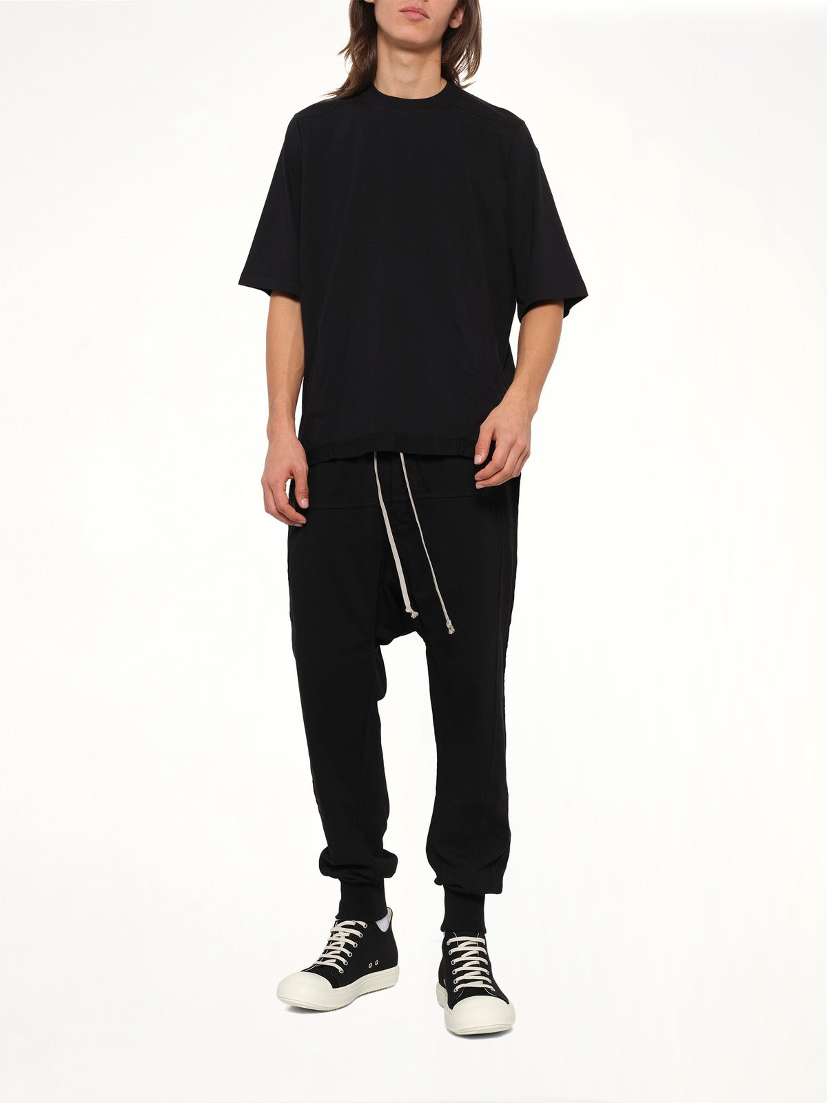 Heavy Jersey Prisoner Drawstring in Black
