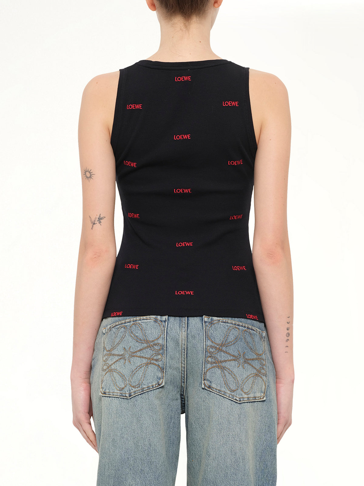 Tank Top in Black/Red