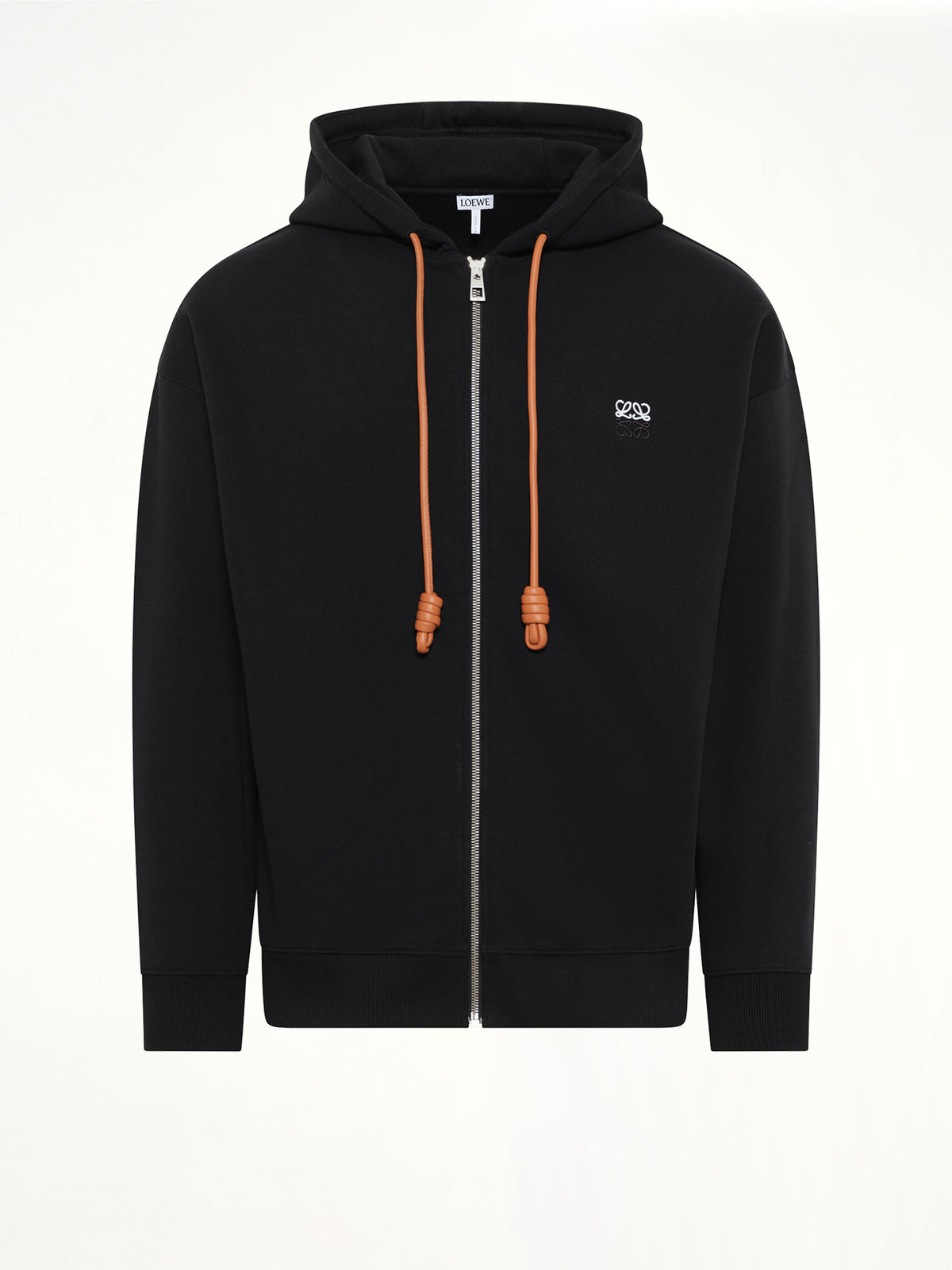 Zip-Up Hoodie in Black
