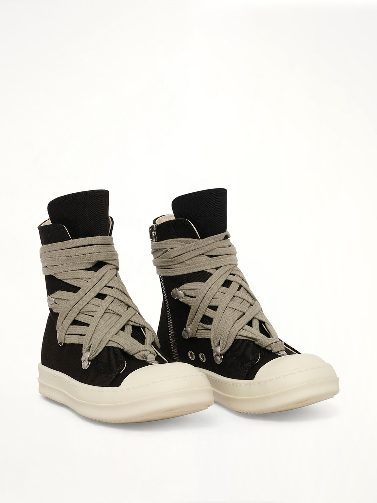 13oz Overdyed Denim Megalace Sneaks in Black