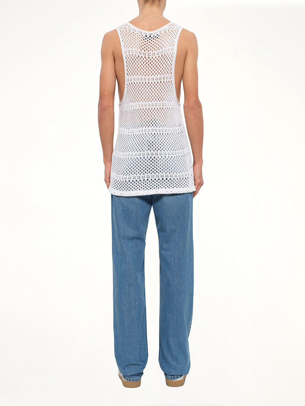 Crochet Tank Top in Ivory