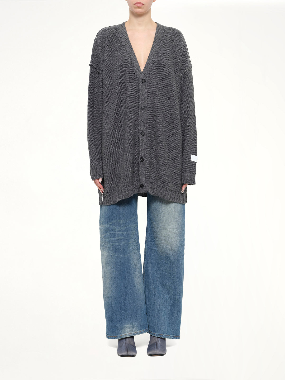 Cardigan in Grey melange