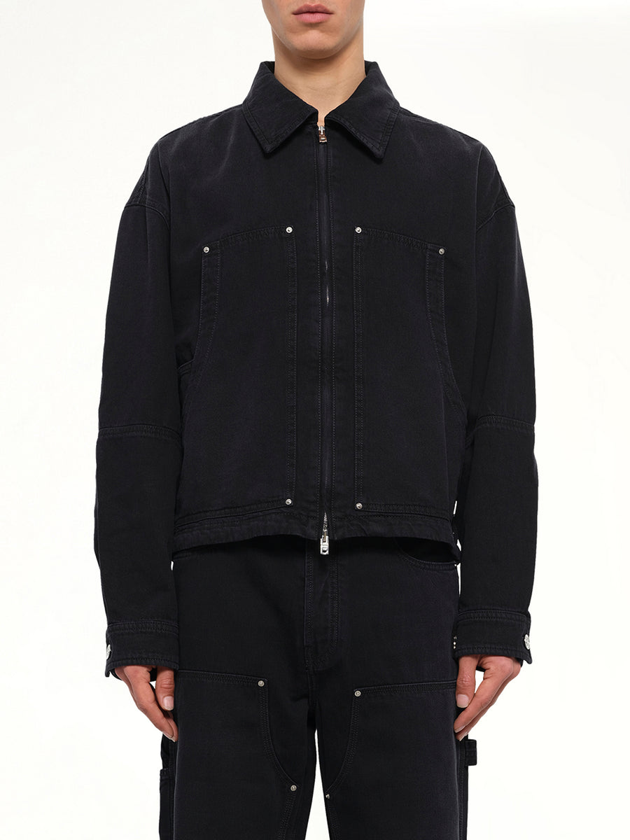 Denim Work Jacket in Vintage Black