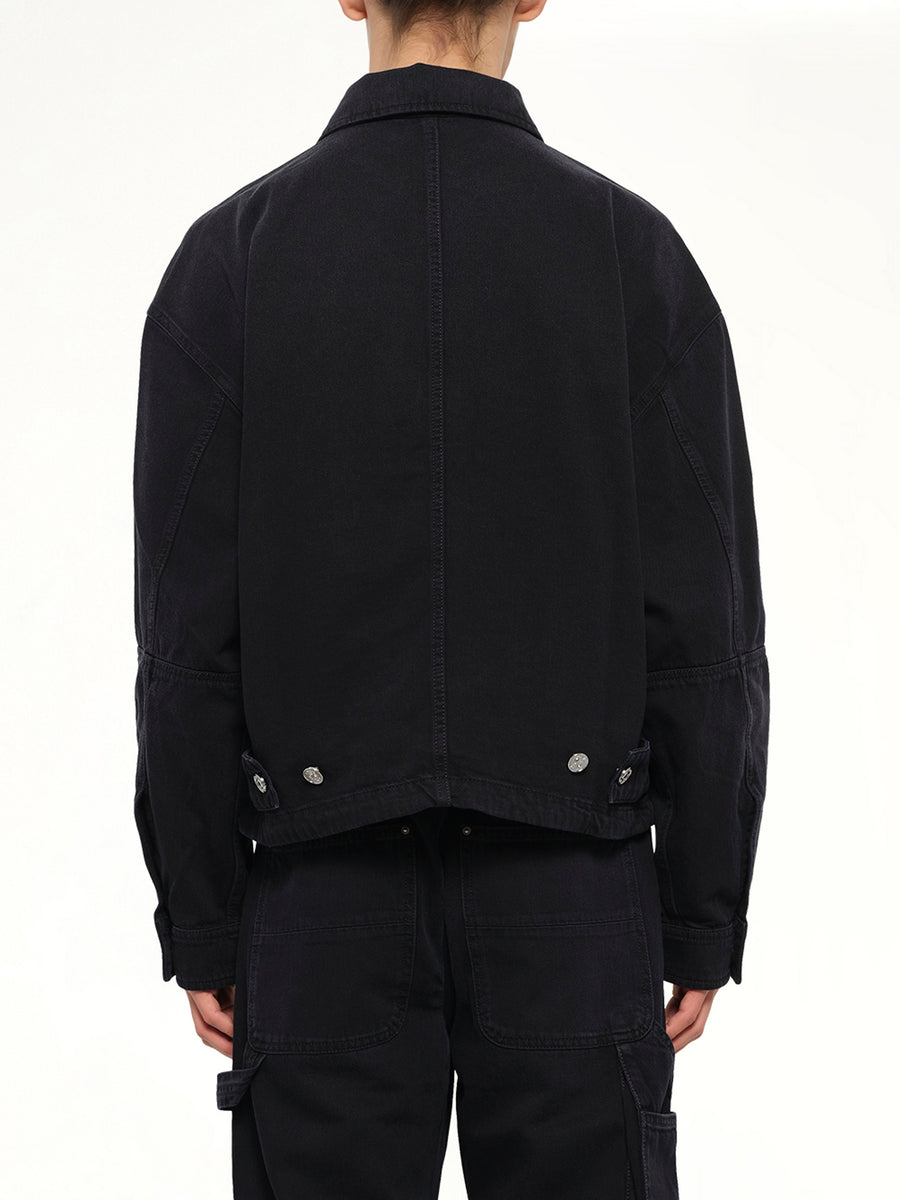 Denim Work Jacket in Vintage Black
