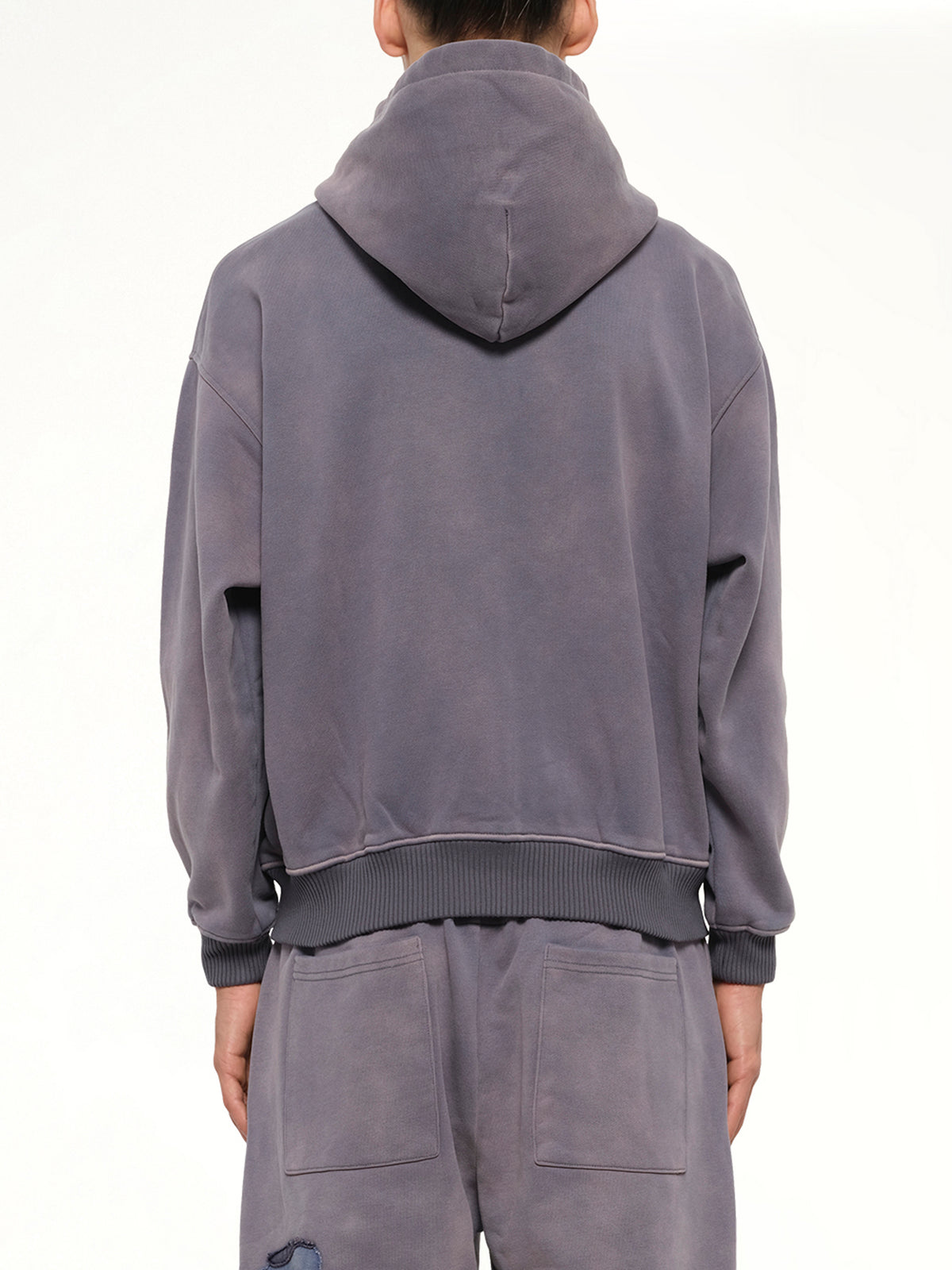 Face Hoodie in Slate