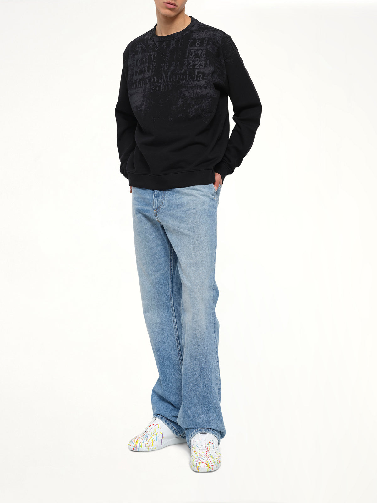 Number Sweatshirt in Black