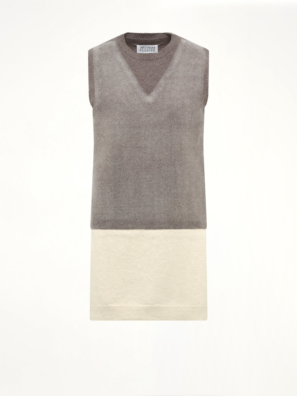 Fuse Knit Vest in Mud/Ecru