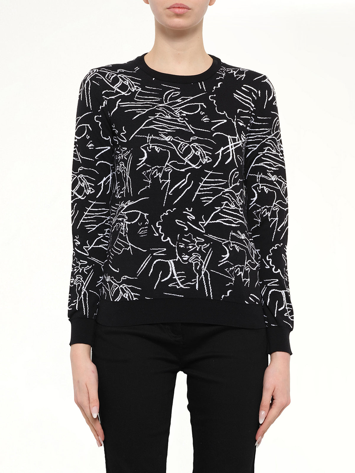Kenzo Long Sleeve Top in Black
