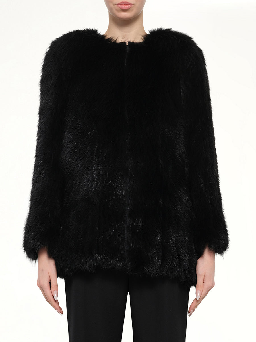 Linda Farrow Fur Jacket in Black