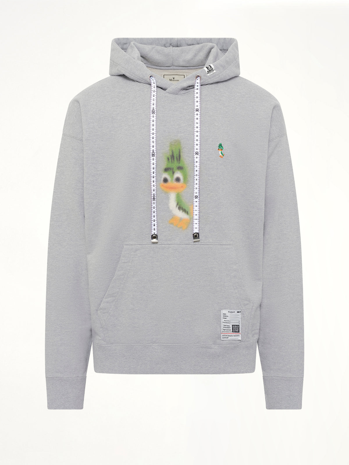 Leon Printed Sweat Hoodie in Gray