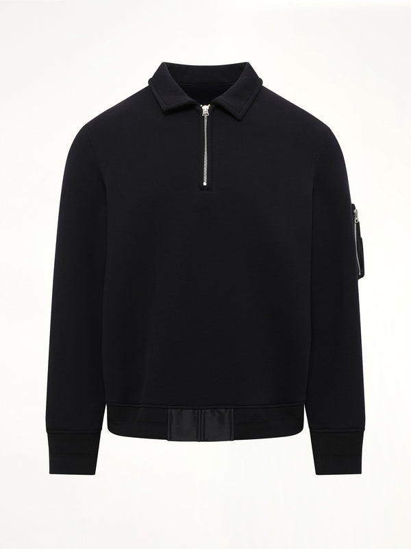 Sponge Sweat Polo Shirt in Black