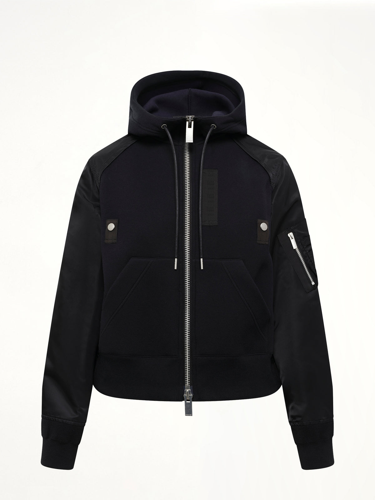 Sponge Sweat Zip Hoodie in Black