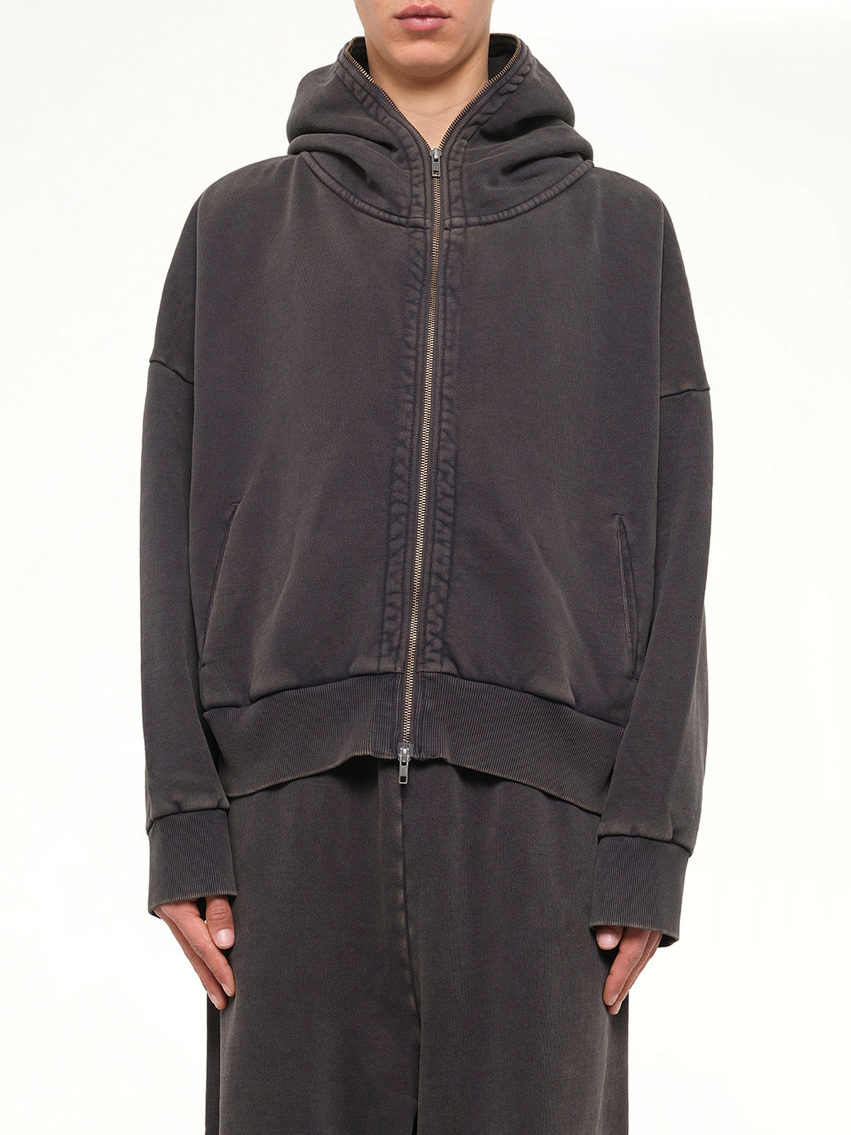Eternal Zip Hoodie in Washed Black