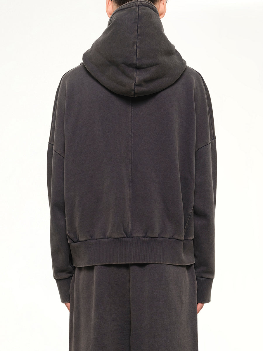 Eternal Zip Hoodie in Washed Black