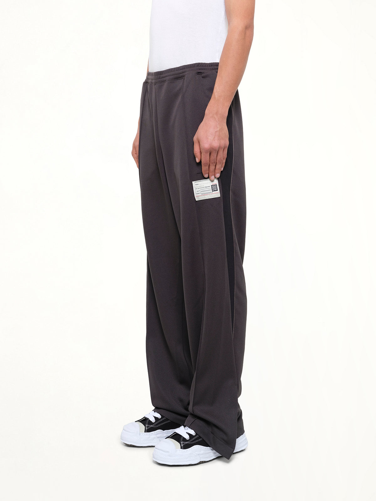 Folded Track Pants in Black