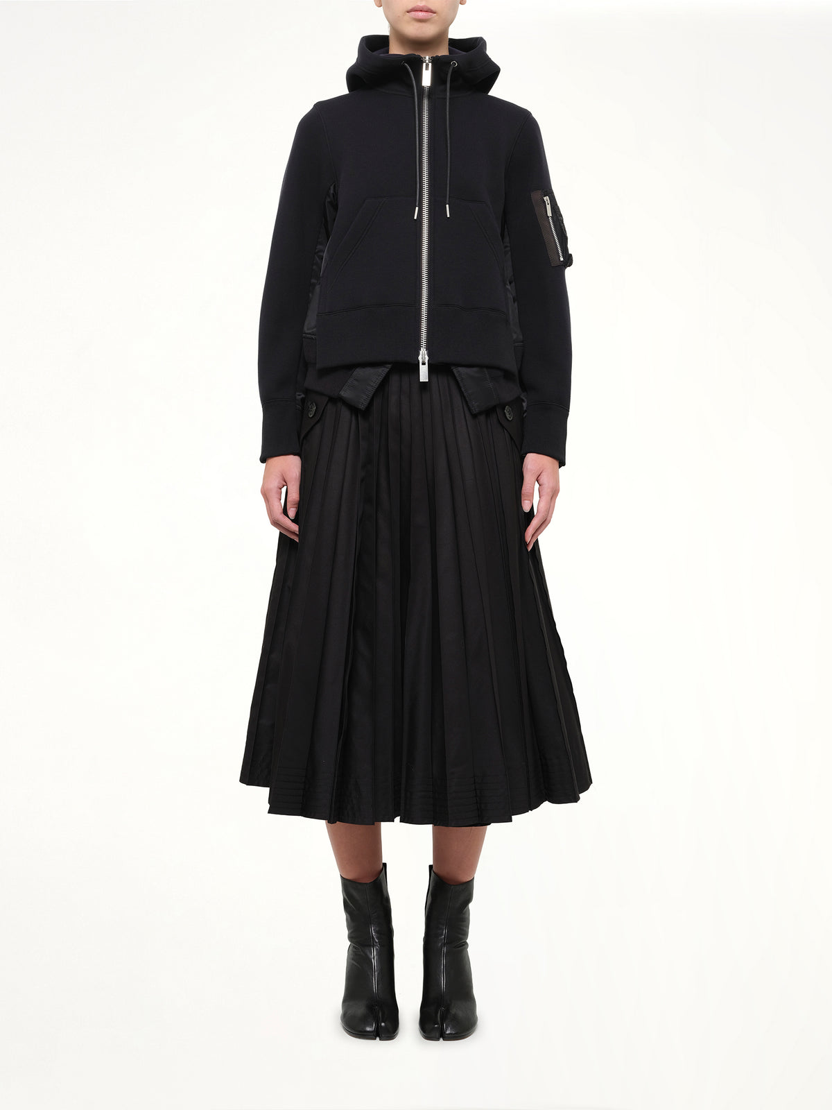 Runway Sponge Sweat Hoodie in Black
