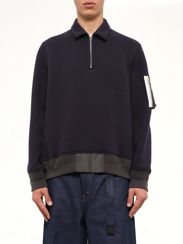 Sponge Sweat Polo Shirt in Navy/Dark Khaki