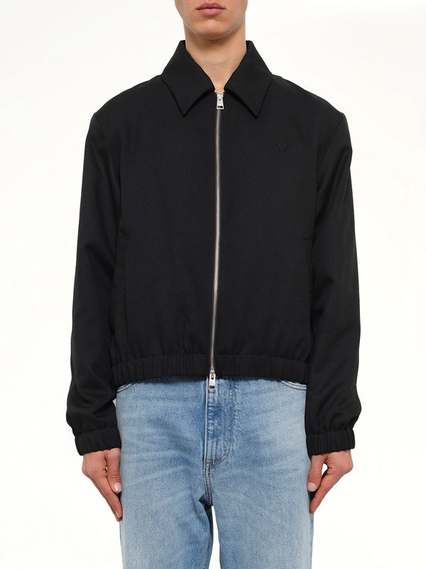 Ami De Coeur Padded Zipped Jacket in Black