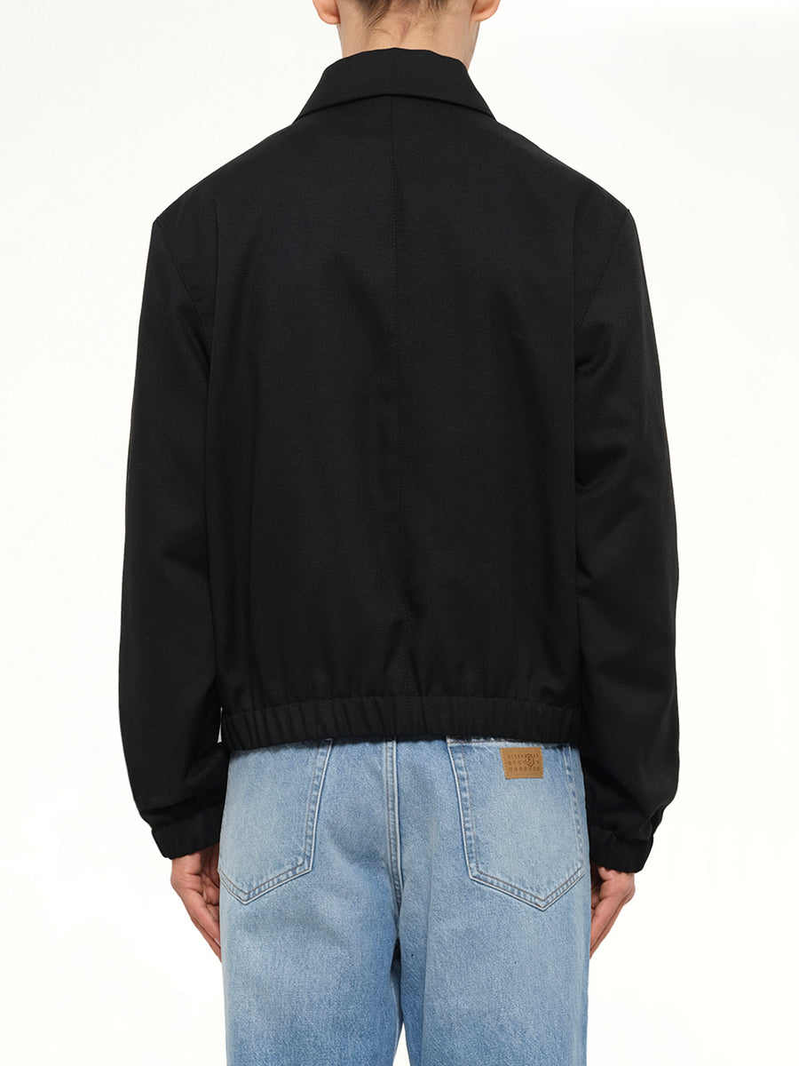 Ami De Coeur Padded Zipped Jacket in Black