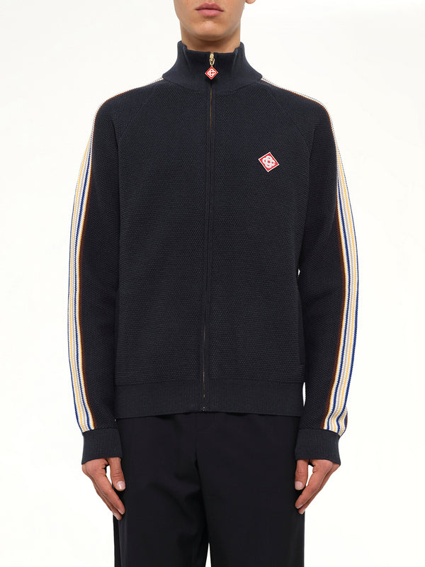 Cafe Culture Track Jacket in Navy