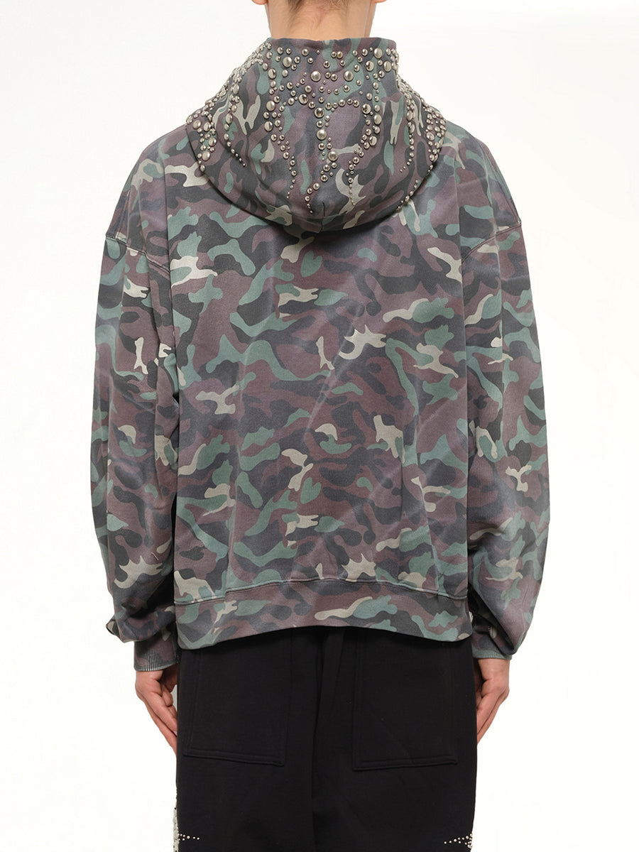 Hotheaded Riding Skull Hoodie in Camo