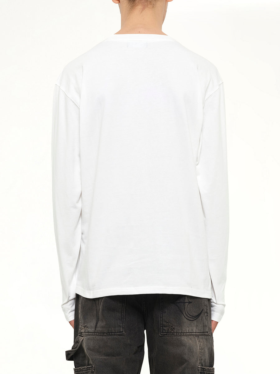 TC Basic Long Sleeve T-Shirt in White