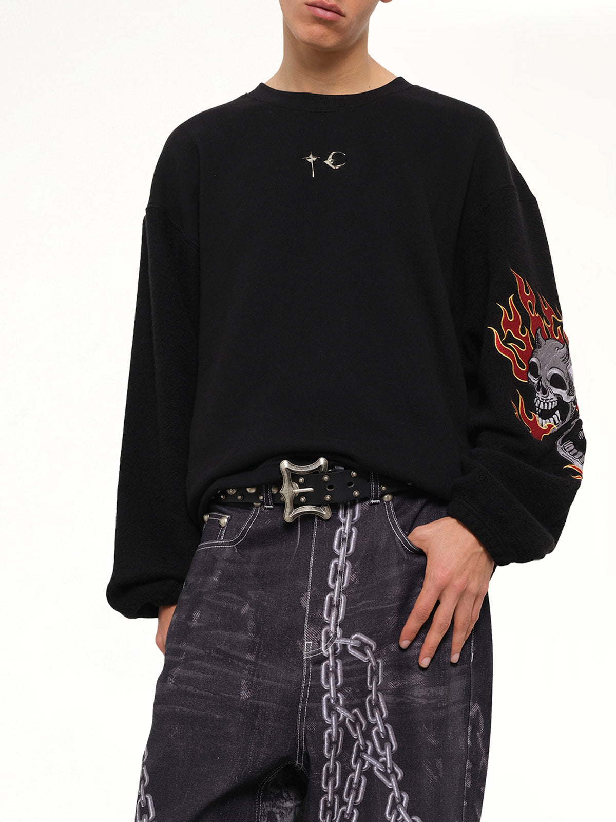 TC Two Face Sweatshirt in Black