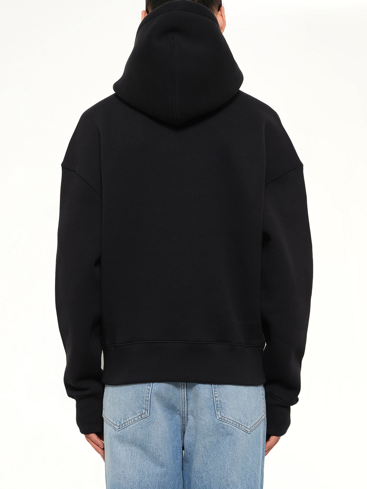 Embossed Ami De Coeur Hoodie in Black