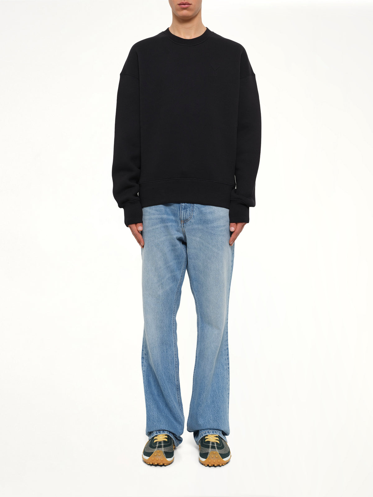 Embossed Ami De Coeur Sweatshirt in Black
