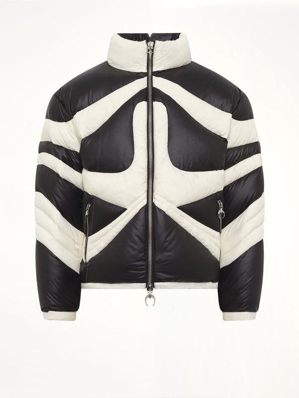 TC Dunk Puffer Jacket in Black/Ivory