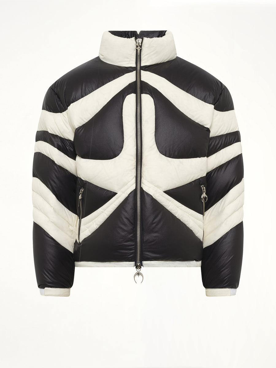 TC Dunk Puffer Jacket in Black/Ivory