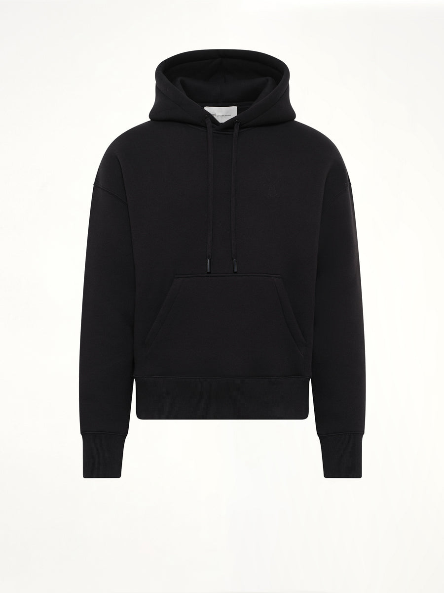 Embossed Ami De Coeur Hoodie in Black