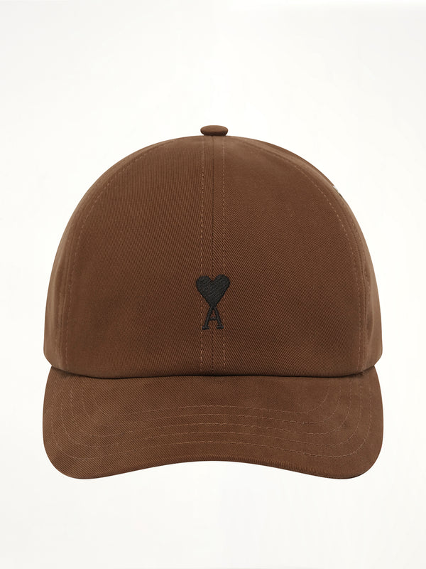 Ami De Coeur Embroidery Cap in Chocolate Brown