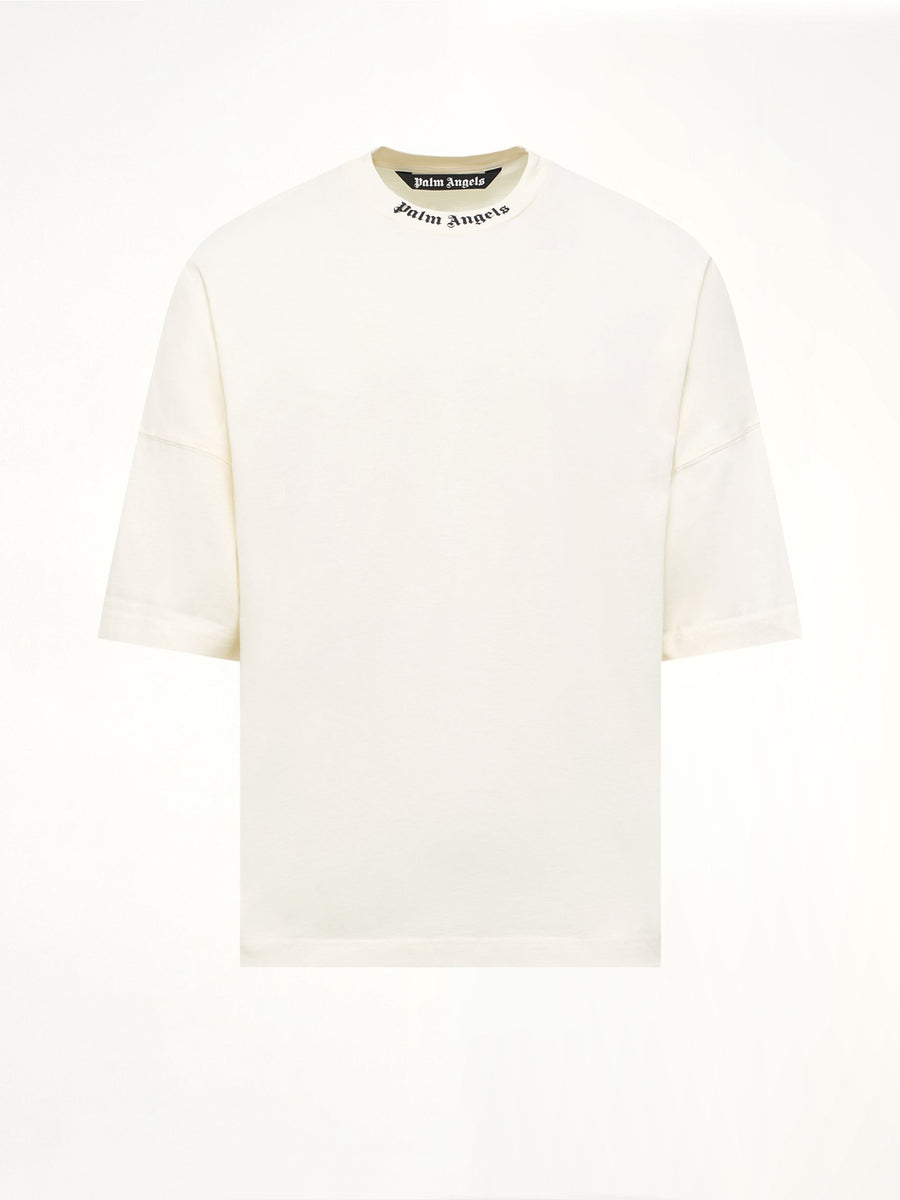 Classic Logo Over T-Shirt in Off White/Black