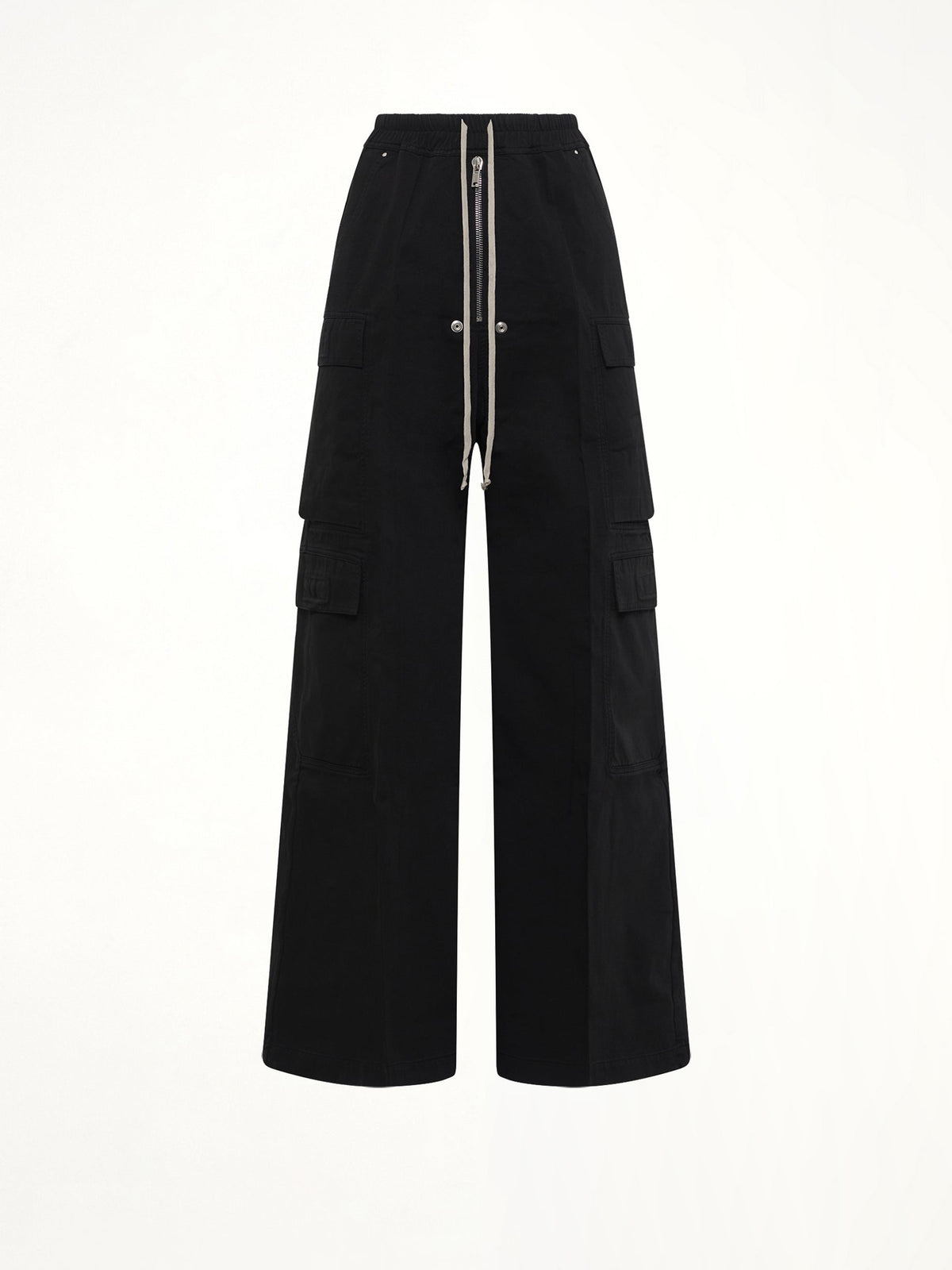 Cotton Twill Double Cargo Jumbo Belas in Black