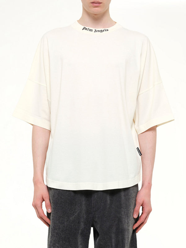 Classic Logo Over T-Shirt in Off White/Black