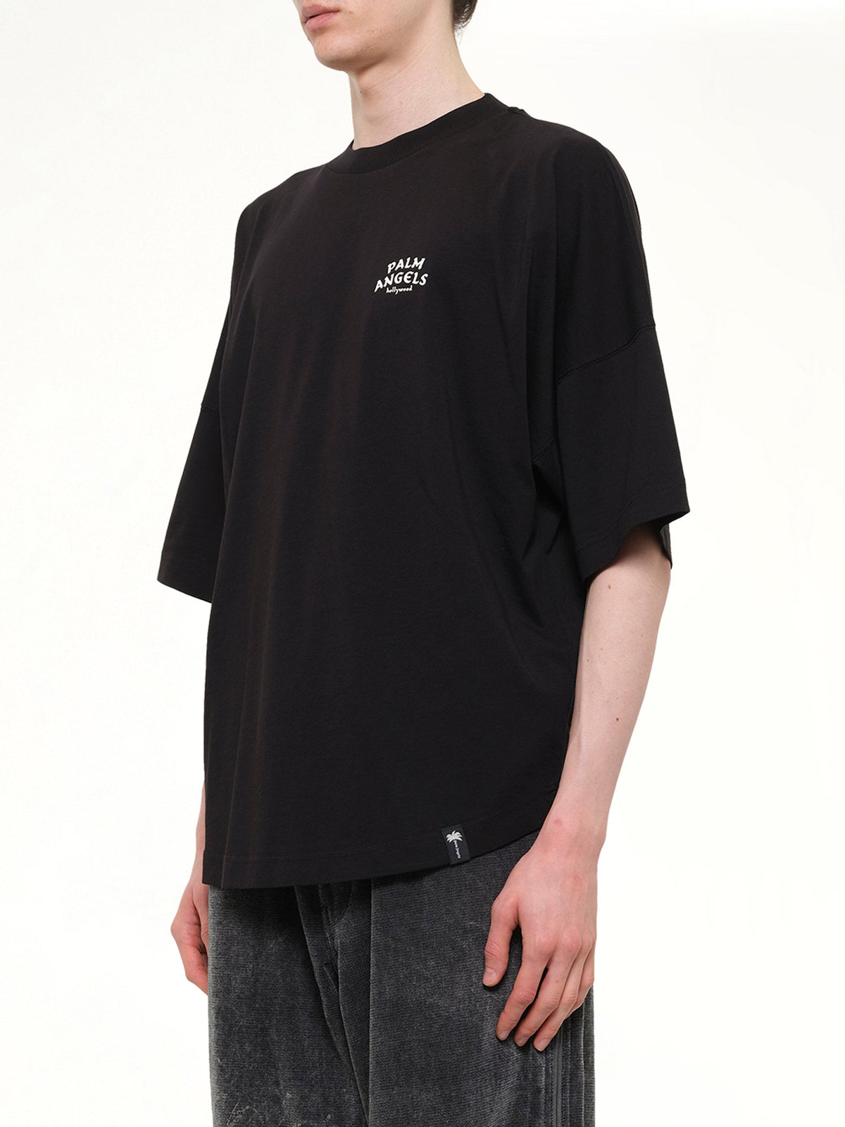Palm Drift Back Over T-Shirt in Black/Off White