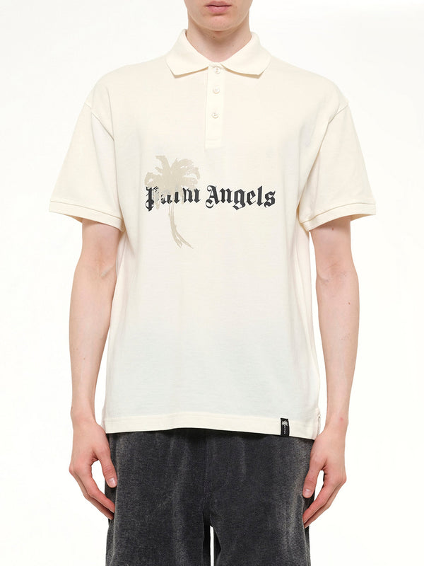 Palm Drift Polo S/S in Off White/Black
