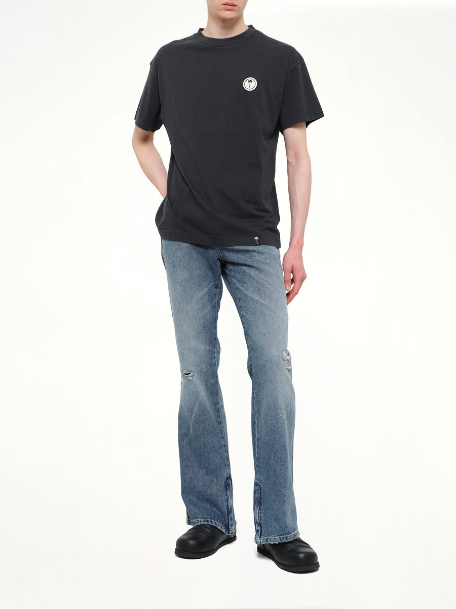 Palm Shadow Regular T-Shirt in Anthracite/Off White